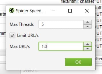 Max URL/s Screaming Frog